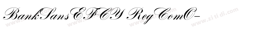 BankSansEFCY RegComO字体转换
